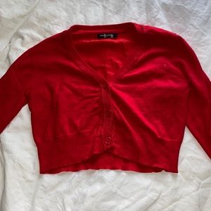 Lovely cropped red sweater